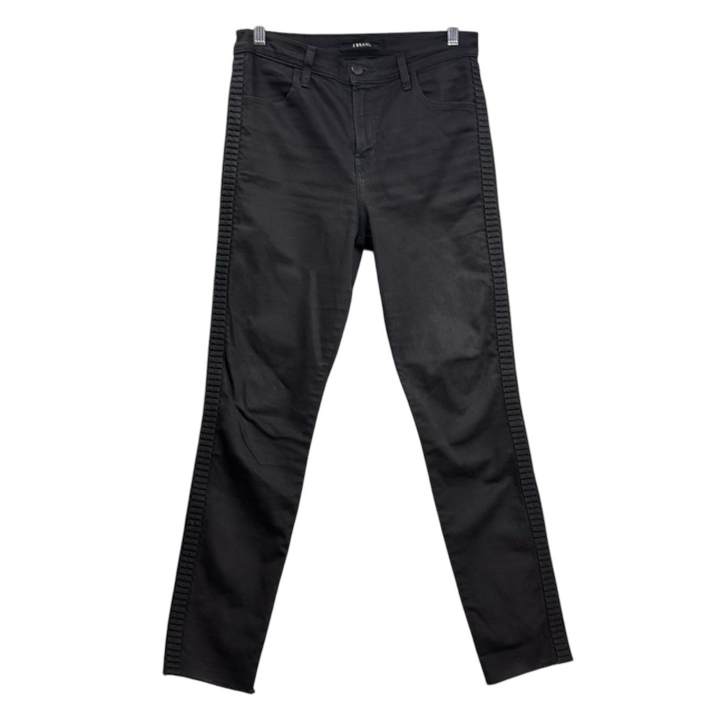 💚👖J Brand Maria Highway Black Size 29 Stretch Cotton Blend Raw Hem - Picture 11 of 11